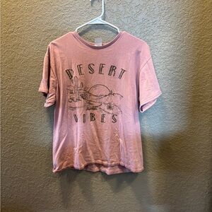 Pink 'Desert Vibes' Graphic T-Shirt